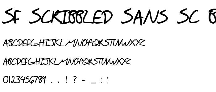 SF Scribbled Sans SC Bold font